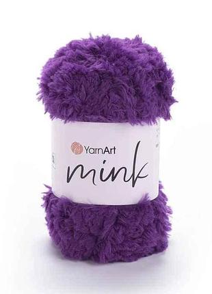 Пряжа mink бузковий 100% поліамід 75м 50г арт.338 10шт/уп тм yarnart