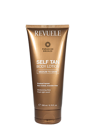Автозасмага для тіла revuele salf tan body lotion medium to dark, 200 мл daily skin care