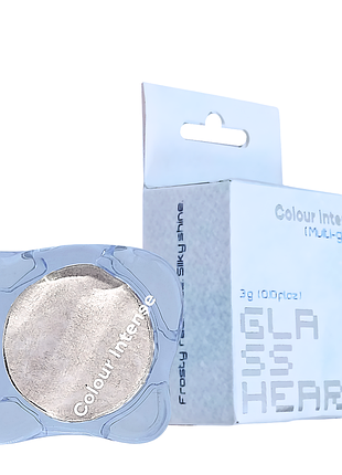 Гліммер для очей та обличчя colour intense glassheart multi-glow 3 г, 101 snowy/сріблястий