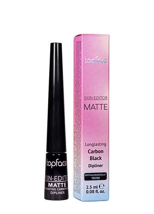 Підводка для очей чорна topface carbon black longlasting matte стійка рт405 daily skin care