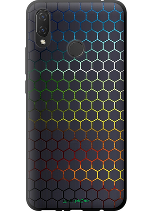 Чехол на huawei p smart plus переливающиеся соты "498b-1555-8094", чехол для телефона