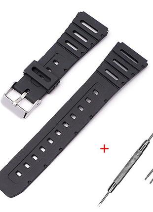 Ремінець для casio g-shock ca-53w 20 mm black si, ремінці для годинників