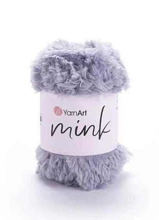 Пряжа mink сірий 100% поліамід 75м 50г арт.334 10шт/уп тм yarnart
