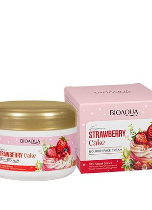 Крем для обличчя живильний bioaqua strawberry cake з екстрактом полуниці (bqy48318) daily skin care