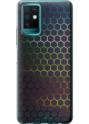 Чохол на infinix note 10 переливні стільники "498u-2763-8094", чохол для телефона