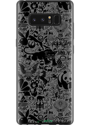 Чохол на samsung galaxy note 8 чорно-сірий стикер бомбінг "2432u-1020-8094", чохол для телефона