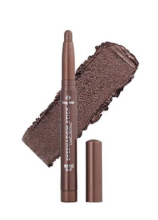 Тіні-олівець для повік перламутрові bogenia long lasting eyeshadow stick bg912, 007 темно-коричневі daily skin care