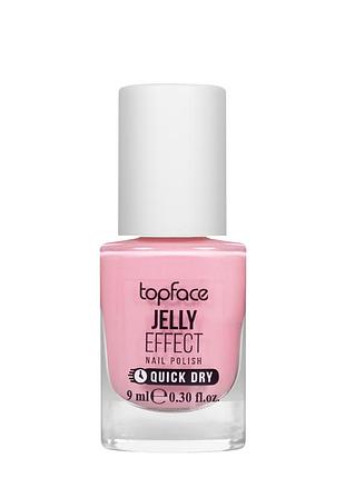 Лак для ногтей topface jelly effect nail polish быстросохнущий no 28 пастельный розовый (pt110) daily skin care