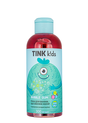 Дитяча піна для ванни, що змінює колір tink kids bubble gum від 3+ років 300 мл