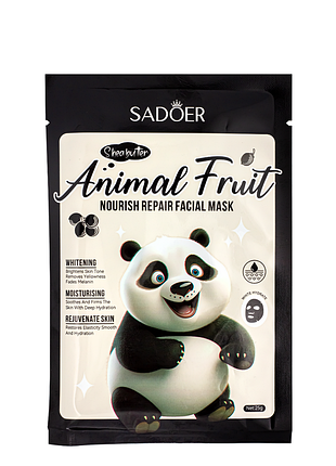 Маска для обличчя живильна sadoer animal fruit shea butter тканинна 25 г (sd35110)