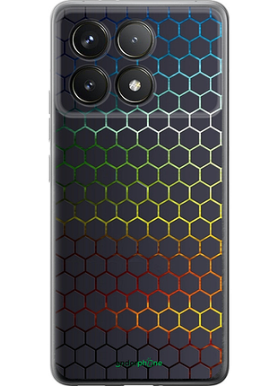 Чохол на xiaomi redmi k70 переливні стільники "498u-3799-8094", чохол для телефона