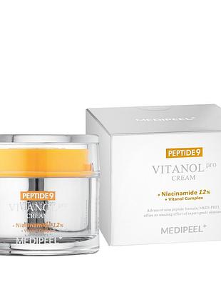 Крем для обличчя омолоджувальний із пептидами medi-peel peptide 9 vitanol cream pro, 50 г