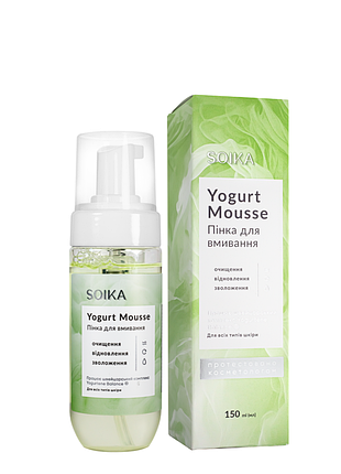 Пенка для умывания с пребиотиками soika yogurt mousse 150 мл daily skin care