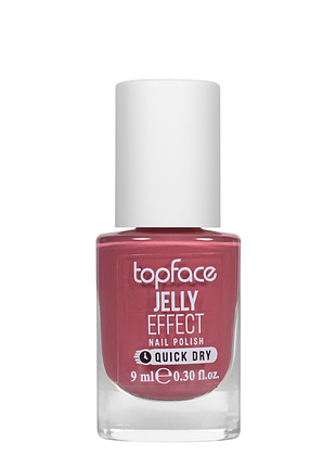 Лак для ногтей topface jelly effect nail polish быстросохнущий pt110, 75 серо-розовый daily skin care