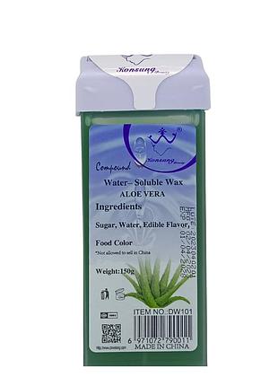 Кассетный воск для депиляции konsung beauty compound water-soluble wax, 150 г aloe vera