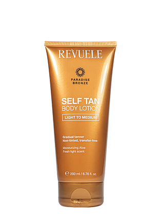 Автозасмага для тіла revuele salf tan body lotion light to medium, 200 мл daily skin care