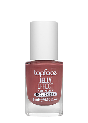 Лак для ногтей topface jelly effect nail polish быстросохнущий pt110, 78 серо-красный daily skin care