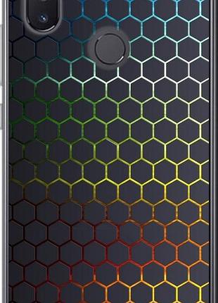 Чехол на xiaomi mi8 se переливающиеся соты "498u-1504-8094"
