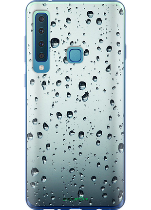 Чехол на samsung galaxy a9 (2018) стекло в каплях "848u-1503-8094", чехол для телефона