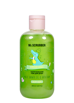 Гель для душа и пена для ванны 2 в 1 mr. scrubber croco dino green grape от 3 лет 250 мл daily skin care