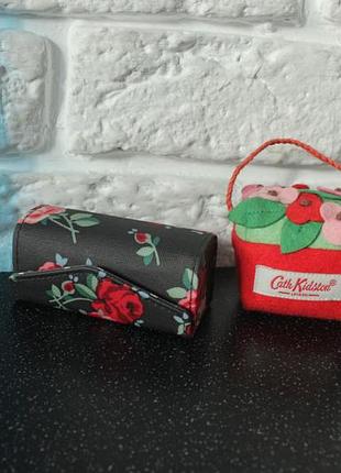 Cath kidston лот корзинка з квітами і футляр для помади новесенький