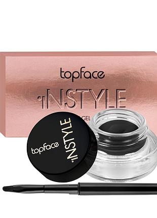Підводка для очей гелева topface instyle gel eyeliner, № 01 чорна daily skin care