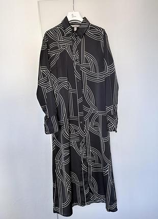 Сатиновое платье рубашка h&m toteme
