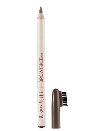 Олівець для брів neverti trace liner із щіточкою (np108), 001 бежевий