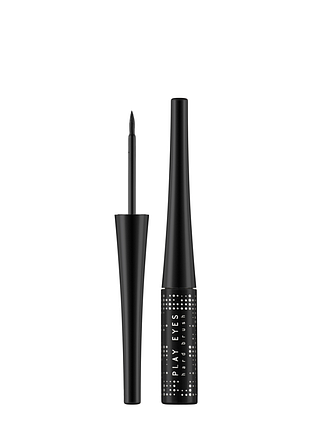 Подводка для глаз черная colour intense play eyes 5 мл, hard brush daily skin care
