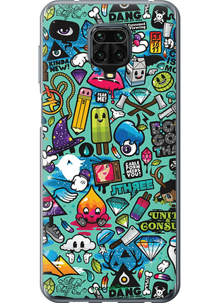 Чехол на xiaomi redmi note 9s стикер бомбинг 1 "693u-2029-8094"
