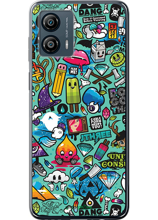 Чехол на motorola moto g53 стикер бомбинг 1 "693u-3047-8094", чехол для телефона