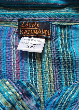 Бавовняна сорочка   етно katmandu xxl 100% cotton.в смужку