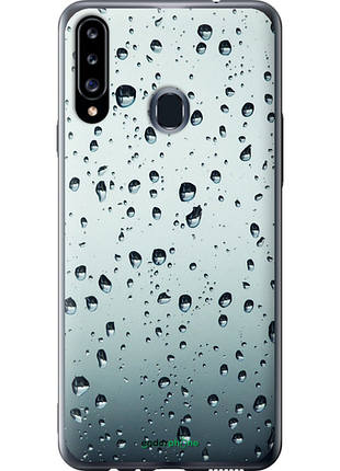 Чехол на samsung galaxy a20s a207f стекло в каплях "848u-1775-8094", чехол для телефона