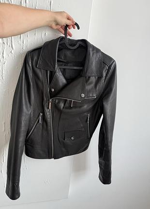 Шкіряна куртка philip plein косуха натуральная шкіра