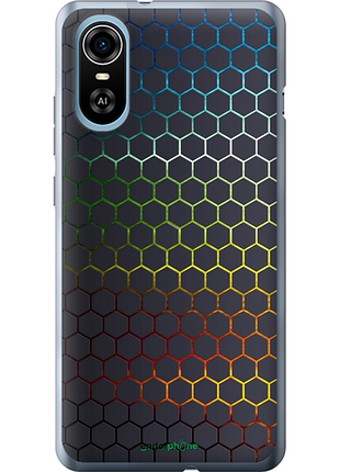Чехол на zte blade a31 plus переливающиеся соты "498u-2637-8094", чехол для телефона