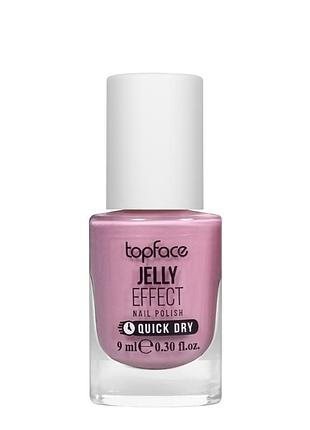 Лак для ногтей topface jelly effect nail polish быстросохнущий no 12 розово-сиреневый (pt110) daily skin care