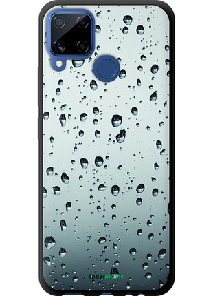 Чехол на realme c15 стекло в каплях "848b-2063-8094", чехол для телефона