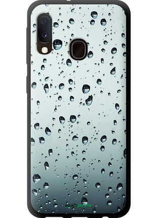 Чехол на samsung galaxy a20e a202f стекло в каплях "848b-1709-8094", чехол для телефона