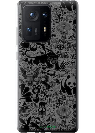 Чехол на xiaomi mix 4 чёрно-серый стикер бомбинг "2432u-2475-8094", чехол для телефона