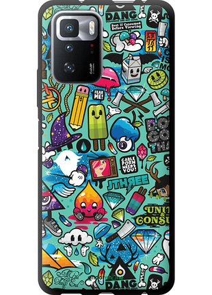 Чехол на xiaomi poco x3 gt стикер бомбинг 1 "693b-2511-8094", чехол для телефона
