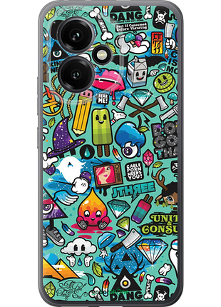 Чохол на huawei honor 400 5g стикер бомбінг 1 "693u-4017-8094", чохол для телефона