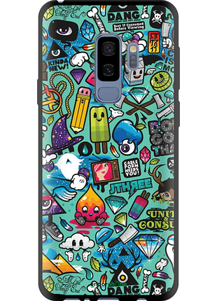 Чехол на samsung galaxy s9 plus стикер бомбинг 1 "693b-1365-8094", чехол для телефона