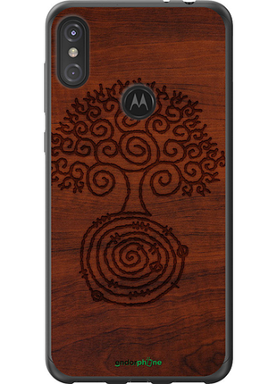 Чехол на motorola one power узор дерева "4119u-1588-8094", чехол для телефона