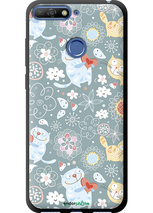 Чехол на huawei y6 prime 2018 котята v3 "1223b-1441-8094", чехол для телефона