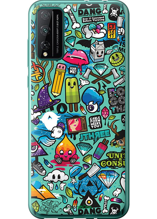 Чехол на huawei honor play 4t pro стикер бомбинг 1 "693u-1914-8094", чехол для телефона