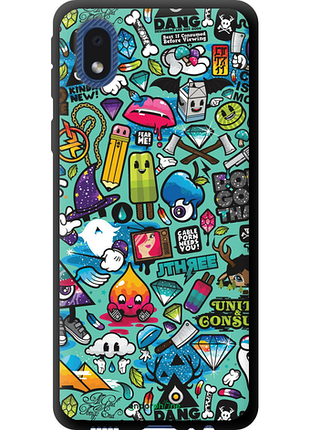 Чехол на samsung galaxy a01 core a013f стикер бомбинг 1 "693b-2065-8094", чехол для телефона