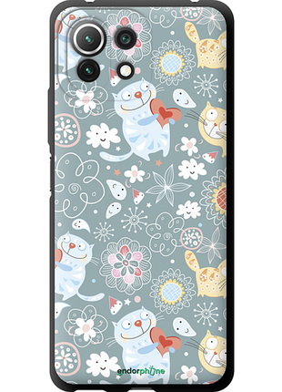 Чехол на xiaomi mi 11 lite котята v3 "1223b-2281-8094", чехол для телефона