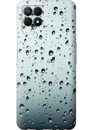 Чехол на realme 8i стекло в каплях "848u-2518-8094", чехол для телефона