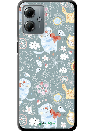 Чехол на motorola moto g14 котята v3 "1223b-3197-8094"