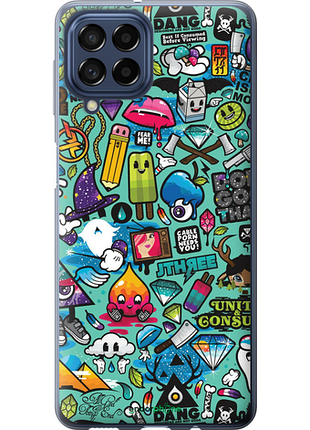 Чохол на samsung galaxy m53 m536b стикер бомбінг 1"693u-2608-8094", чохол для телефона